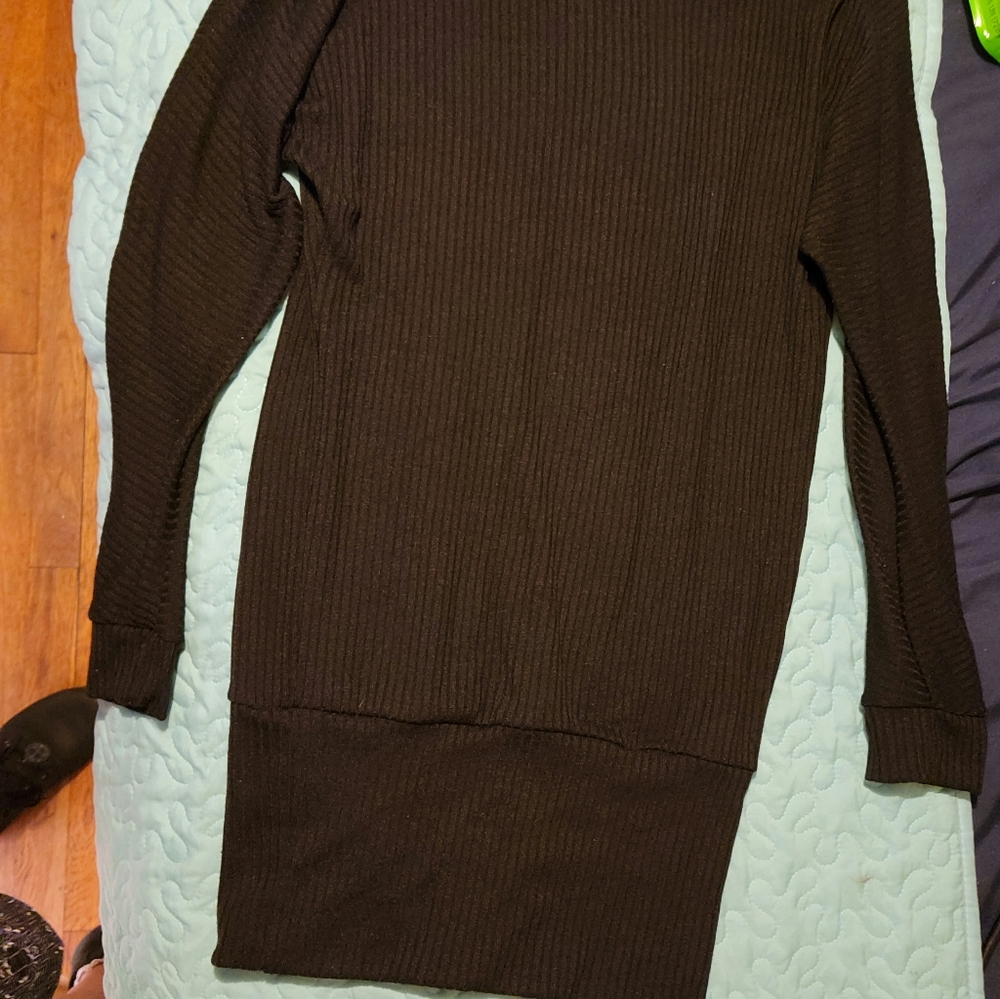 Black long sleeve sweater top OSFA s/m - Picture 2 of 4